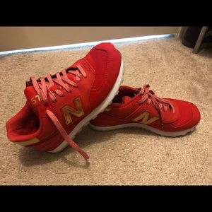 Red New Balance sneakers. Like new